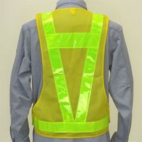 エスコ 安全ベスト(蓄光・黄/黄) EA983R-128 1セット(2枚)（直送品）