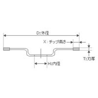 エスコ 105x2.4mm ダイヤモンドカッター(オフセット型) EA843RC-105A 1枚（直送品）