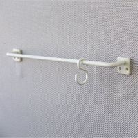 エスコ 36x3.0mm Sフック(マットホワイト焼付塗装/3個) EA638E-23 1セット(90個:3個×30袋)（直送品）