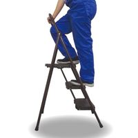 エスコ 0.69m/3段 踏台(スチール製/ワイド天板) EA903RD-3B 1台（直送品）