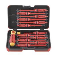 エスコ 12本組 絶縁ドライバー(差換え式) EA557SV-50 1セット（直送品）