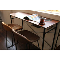 ICHIBA カウンターテーブル 幅1300×奥行450×高さ1000mm ブラウン T-3380BR 1台（直送品）