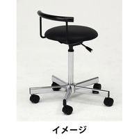 【アウトレット】【軒先渡し】【アウトレット】オリバー 作業用チェア　背付き　イエロー　メッキ仕上げ PD・CN-003・K・YL 1脚（直送品）