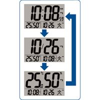 セイコータイムクリエーション 液晶表示切替電波時計 SQ447W 1個