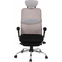 不二貿易 スリープ メッシュバックチェアー グレー 50379 1脚（直送品）