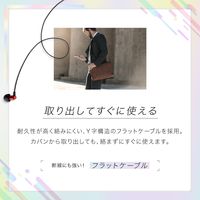 ステレオイヤホン 1.2m ハンズフリー マイク・リモコン付 絡みにくいフラットケーブル インナーイヤー ブラック オウルテック