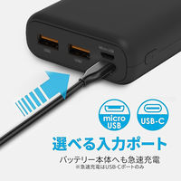 モバイルバッテリー 20000mAh Cポート×1 Aポート×2 18W PD対応 急速充電 ブラック シリコンパワー