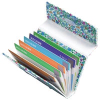 リヒトラブ FLOWER IMAGE 通帳ホルダー 6ポケット 青 D1184-8 1冊