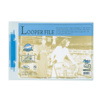 リヒトラブ ルーパーファイル A4E 2穴 青 収容枚数100枚 F-3040 1冊