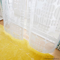 スミノエ PEANUTS セミオーダー レースカーテン チックチック 1400×1540mm ホワイト 1セット(2枚入)（直送品）