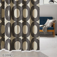 スミノエ DISNEY セミオーダー カーテン ミッキー ドットリング 2300×1200mm ブラック １セット(2枚入)（直送品）