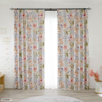 スミノエ DISNEY セミオーダー カーテン ミッキー ローズグリッド 1600×1900mm ブルーグレー １セット(2枚入)（直送品）