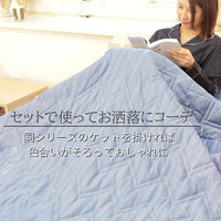 1枚 接触冷感 リバーシブル 敷パッド ネイビー ひんやり 冷たい 寝具 夏 セミダブル 丸洗いOK ベッドパット ベッドシーツ 敷パット（直送品）