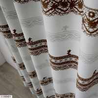 スミノエ DISNEY セミオーダー カーテン ミッキー トリムウェイ 2400×950mm ブラウン １セット(2枚入)（直送品）