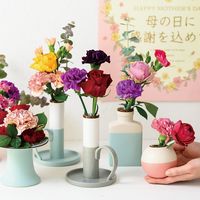 ヘッズ ハンドメイドプリントフラワーベース-20/キャンドルスタンド 6個(2個×3) HNP-FB20 1セット(6個入)（直送品）