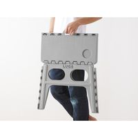 アイ・エル・シー アウトドアコンパクトテーブル LG-FT480GY 1セット(4個入)（直送品）