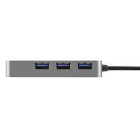 バッファロー LANアダプター USBハブ LAN×1 Type-A×3 Giga対応 USB-A シルバー LUD-U3-AGHSV 1台