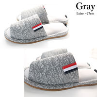 ストロング アスレジャースリッパ Lサイズ グレー 1足 59-4-810 1セット（3足）