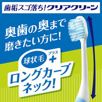 歯ブラシ クリアクリーン 奥歯プラス コンパクト ふつう 1セット（6本）花王