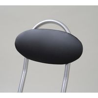 YAMAZEN フォールディングチェア 折りたたみ椅子 幅330×奥行460×高さ750mm シルバー/ブラック シンプル 合成皮革（直送品）