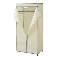 YAMAZEN　カバー付スチールハンガーラック　幅740×奥行450×高さ1620mm　ホワイト　（直送品）