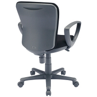 サンワサプライ　モールドウレタンチェア　肘付き　ブラック　SNC-022KBK　（直送品）