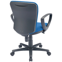 サンワサプライ　モールドウレタンチェア　肘付き　ブルー　SNC-022KBL　（直送品）