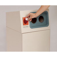 テラモト　屋内・屋外用ゴミ箱　ニートST　ペットボトルキャップ回収付　67L　（直送品）