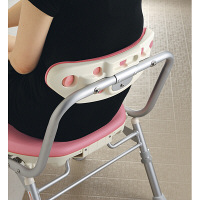 リッチェル 折りたたみシャワーチェアR型 キャスターなし 肘なし・背付き ピンク 47981 1台（直送品）