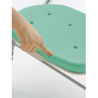 リッチェル やわらかシャワーチェア（背付ミニL型） キャスターなし 肘掛けなし グリーン 49726 1台（直送品）