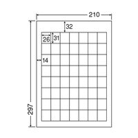 東洋印刷 ナナクリエイト カラーインクジェットプリンタ用光沢ラベル 白 A4 56面 1箱（80シート入×5袋） SCJ36（直送品）