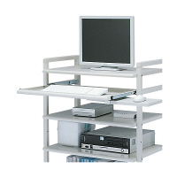 サンワサプライ　スチール製ハイスタンドパソコンラック（幅670×奥行644×高さ1071mm）　（直送品）