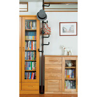 ドリームウェア　ドリームハンガー　ワンタッチ式 突っ張りポールハンガー　直径320×高さ1700-2800mm　ダークブラウン　（直送品）