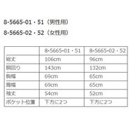 アズワン ディスポコート (総丈約106cm) 1枚入 8-5665-01 1セット(7個:1個×7枚)（直送品）