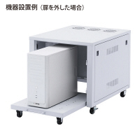 【在庫限り】【処分品】サンワサプライ　置き型用サーバーラック（幅570×奥行700×高さ580mm）　（直送品）