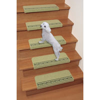 サンコー 階段マット すべり止め付 ずれない 洗える 日本製 グリーン 55×21cm 1セット15枚入 KA-41（直送品）