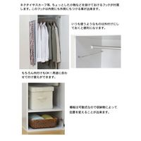 ファミリー・ライフ　ミラー付き木製ロッカー　幅450mm　ホワイト　（直送品）