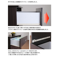 ファミリー・ライフ　収納チェスト　幅880mm　ダークブラウン　（直送品）