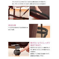 ファミリー・ライフ　低反発収納式電動リクライニングベッド　セミダブル　幅1270×奥行2080×高さ500mm　（直送品）