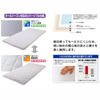 ファミリー・ライフ　高反発エアークリンプマットレスD　ダブル　幅1400×長さ2000mm　（直送品）