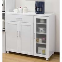 ファミリー・ライフ　木製カウンターワゴン　幅890mm　ホワイト　（直送品）