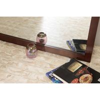 ファミリー・ライフ　天然木製大型立掛けミラー(飛散防止フィルム貼)XL ダークブラウン 幅900× 奥行21×高さ1800mm　１台（直送品）