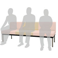 東洋工芸 MCBロビーベンチ 背付 幅1500mm アイボリー/ピンク MCB15A-IVPI 1脚（直送品）