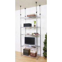 ルミナス ポール径25mm セット品 突っ張り棚 5段 幅955×奥行500×高さ2155～2800mm MMH90-5T（直送品）