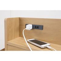 ファミリー･ライフ 木製引出し付きスノコベッド ナチュラルD　幅1450×長さ2130×高さ730mm　（直送品）