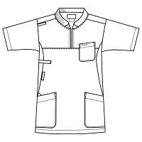 フォーク プルオーバージャケット ターコイズ×ネイビー SS 7037SC-11-SS 1枚　スクラブ（直送品）