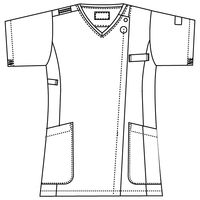 フォーク レディスジップスクラブ Dネイビー M HI704-17-M 1枚　スクラブ