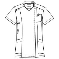 フォーク レディスジップスクラブ ネイビー×ネイビー EL 7038SC-17-EL 1枚　スクラブ（直送品）