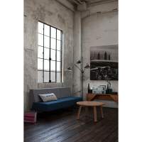 オカムラ シェアードスペース サークルハイテーブル800 ホワイトオーク 幅800×奥行800×高さ450mm 1台（直送品）