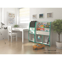 充英アート　知育家具EVAキッズシリーズ　EVAマガジンラック　MRJ-93HO　幅927mm　オレンジ　（直送品）